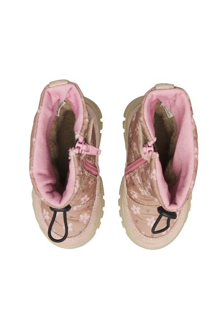 Bottes bébé fille en daim et tissu poznurr 3, imperméables Rose 4 - vertbaudet enfant 