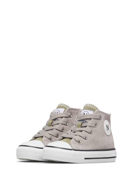 Baskets montantes garçon en daim ylfas Kaki-gris foncé 5 - vertbaudet enfant 