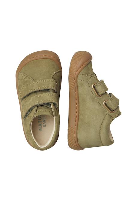 Chaussures barefoot garçon en cuir amur à scratch Kaki+Marine+Marron 4 - vertbaudet enfant 
