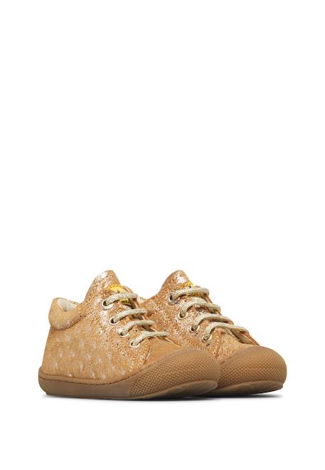 Chaussures premiers pas bébé fille en daim cocoon Cognac-platine 2 - vertbaudet enfant 