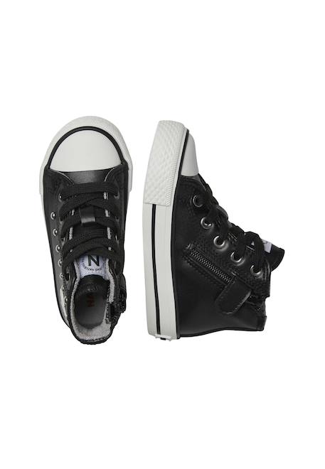 Baskets fille en cuir ylfas, avec clous Noir 4 - vertbaudet enfant 