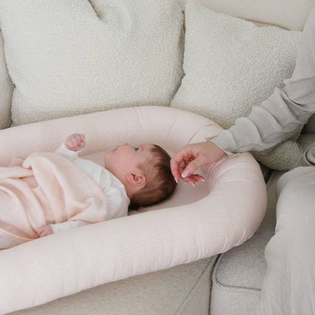 Lot de 3 langes bébé en mousseline classic stripes rose (70 x 70 cm) Rose 4 - vertbaudet enfant 
