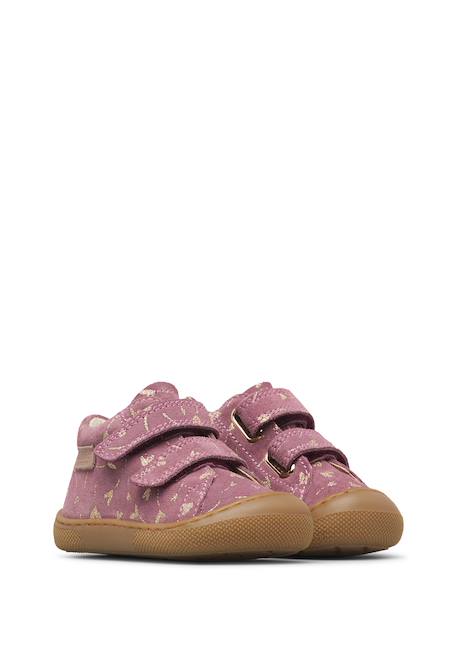 Chaussures barefoot fille en cuir et daim amur à scratch Magnolia-platine+Marron clair-platine 2 - vertbaudet enfant 