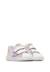 Baskets bébé fille en daim et tissu pailleté pinn à scratch Blanc-argenté 2 - vertbaudet enfant 