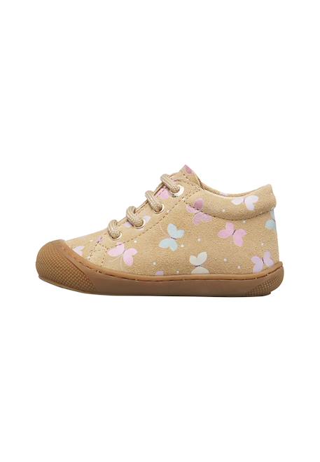 Chaussures premiers pas bébé fille en daim cocoon Sable-rose vif 3 - vertbaudet enfant 