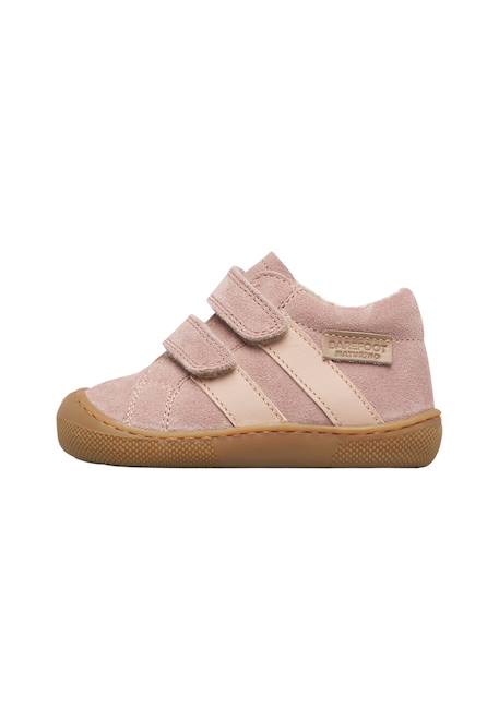 Chaussures barefoot bébé en cuir et daim sabby à scratch Cognac-gris foncé+Marron-vert olive+Rose poudré-rose 13 - vertbaudet enfant 