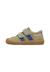 Chaussures premiers pas barefoot bébé garçon en daim bisy à scratch Vert olive-bleu 3 - vertbaudet enfant 