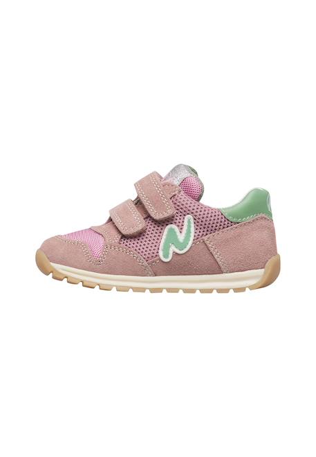 Baskets enfant en daim et tissu sammy 3 à scratch Beige-lilas+Marine-blanc-vert+Marron-vert-bleu ciel+Rose-sauge-blanc 18 - vertbaudet enfant 