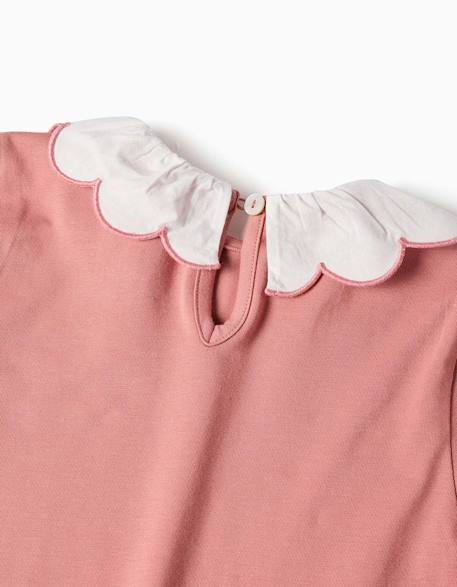 T-shirt en coton à manches longues avec imprimé artistique floral Rose 3 - vertbaudet enfant 