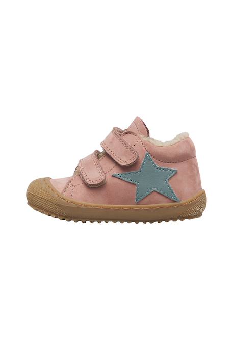 Chaussures premiers pas bébé en cuir kolde 2 à scratch Marron-marine+Rose-bleu 8 - vertbaudet enfant 