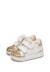 Baskets fille en cuir et tissu kiner à scratch Blanc-platine 5 - vertbaudet enfant 