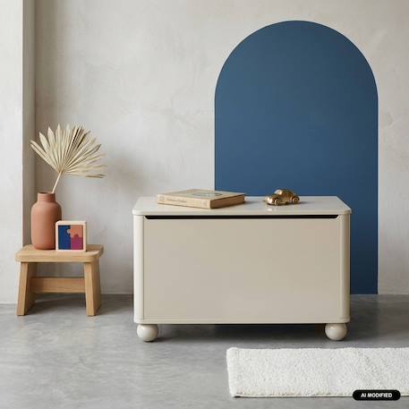 Coffre à jouets enfant décor bois laqué - noushka Beige 1 - vertbaudet enfant 