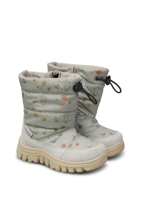Bottes bébé fille en daim et tissu poznurr 3, imperméables Argent 2 - vertbaudet enfant 