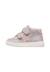 Baskets montantes fille en cuir et tissu pinn high à scratch Rose poudré-argent 3 - vertbaudet enfant 