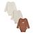 Lot de 3 bodies bébé manches longues ouverture croisée Marron 2 - vertbaudet enfant 