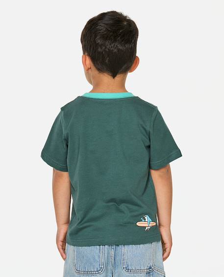 T-shirt enfant paddle out art Jaune délavé+Vert atténué 6 - vertbaudet enfant 