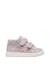 Baskets montantes fille en cuir et tissu pinn high à scratch Rose poudré-argent 1 - vertbaudet enfant 
