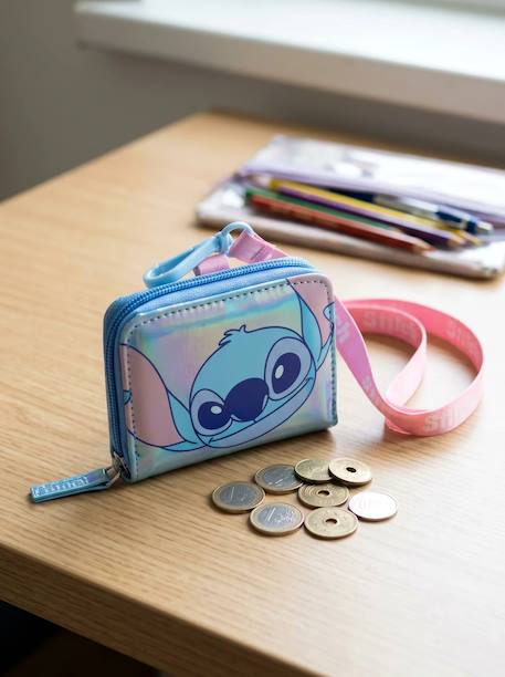 Porte-monnaie stitch disney irisé bleu Bleu irisé 1 - vertbaudet enfant 