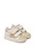 Baskets bébé fille en cuir et daim sasha à scratch Blanc-platine 2 - vertbaudet enfant 