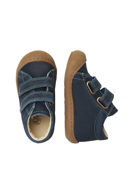 Chaussures premiers pas bébé garçon en daim cocoon à scratch Marine-vert olive+Vert foncé-marron 4 - vertbaudet enfant 