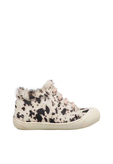 Chaussures premiers pas bébé fille en daim cocoon Blanc-rose 1 - vertbaudet enfant 
