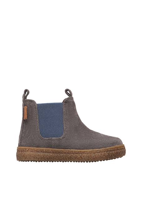 Bottines chelsea enfant en daim figus Anthracite-bleu+Bleu-vert+Marron-marine 1 - vertbaudet enfant 