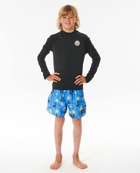 T-shirt anti-uv icons à manches longues garçon Gomme bleue+Noir 9 - vertbaudet enfant 