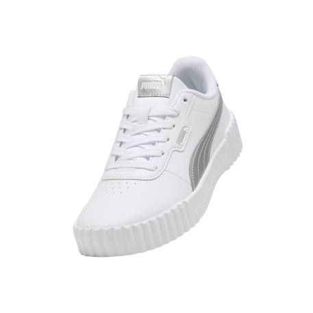 Baskets basses à lacets Blanc   argent+Blanc soft taupe+Noir 3 - vertbaudet enfant 