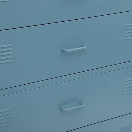 Commode industrielle acier 4 tiroirs - soho Bleu+Noir+Terracotta 6 - vertbaudet enfant 