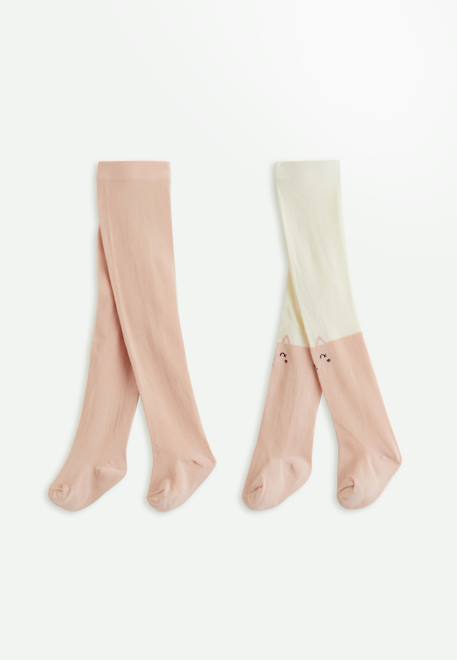 Lot de 2 paires de collants enfant misti Rose 1 - vertbaudet enfant 