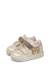 Baskets bébé fille en cuir et tissu geordi 3 à scratch Platine-marron 5 - vertbaudet enfant 