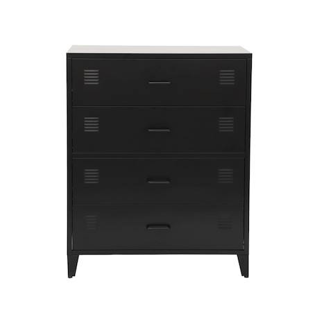 Commode industrielle acier 4 tiroirs - soho Bleu+Noir+Terracotta 9 - vertbaudet enfant 