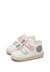 Baskets bébé fille en cuir et tissu michael 3 Blanc-sauge 5 - vertbaudet enfant 