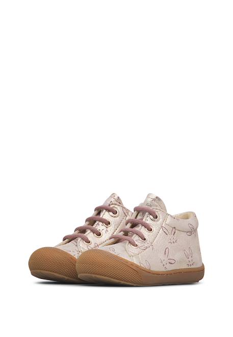 Chaussures premiers pas bébé fille en cuir cocoon Platine-rose 5 - vertbaudet enfant 