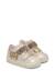 Baskets bébé fille en cuir et tissu geordi 3 à scratch Platine-marron 2 - vertbaudet enfant 