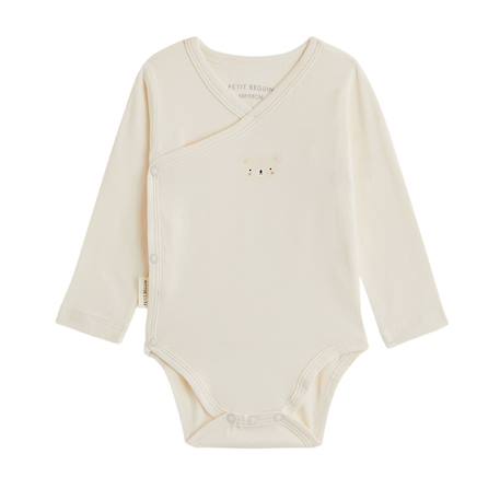 Lot de 3 bodies bébé manches longues ouverture croisée Marron 5 - vertbaudet enfant 
