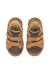 Baskets bébé garçon en cuir et daim gazer à scratch Marron-anthracite+Marron-vert 4 - vertbaudet enfant 