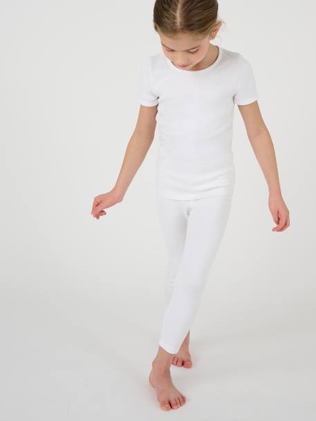 T-shirt thermolactyl maille classique Blanc pur+Gris clair 1 - vertbaudet enfant 