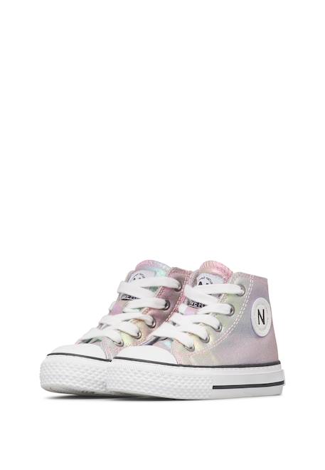 Baskets montantes fille en tissu irisé ylfas Argent 5 - vertbaudet enfant 