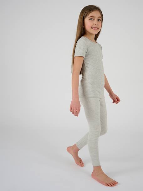 T-shirt thermolactyl maille classique Blanc pur+Gris clair 5 - vertbaudet enfant 
