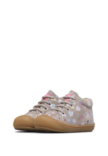 Chaussures premiers pas bébé fille en daim cocoon Gris foncé-violet+Rose-magnolia+Sauge-céleste 5 - vertbaudet enfant 