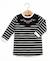 Robe manches longues 100% coton bébé fille Fond naturel raye marine 2 - vertbaudet enfant 