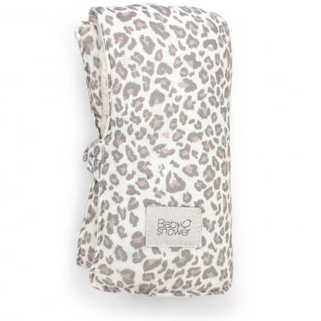 Tapis à langer nomade knot soft print Ecru, gris, rose 1 - vertbaudet enfant 