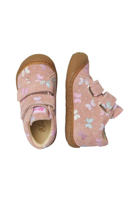 Chaussures premiers pas bébé fille en daim cocoon à scratch Rose-lilas 4 - vertbaudet enfant 