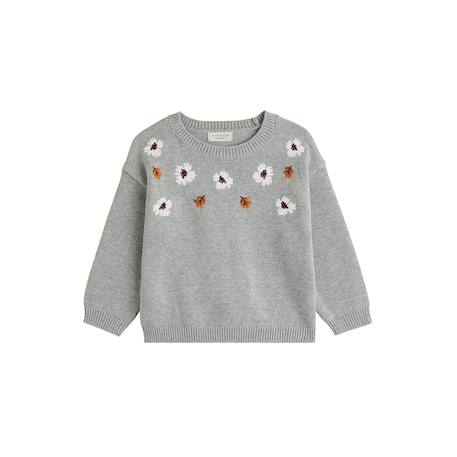 Pull enfant en tricot aimée Gris 2 - vertbaudet enfant 