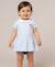 Combirobe 100% coton bébé fille Fd blanc optic raye bleu ciel 1 - vertbaudet enfant 