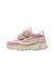 Baskets bébé fille en cuir et tissu technique amantea 2 à scratch Rose-jaune 3 - vertbaudet enfant 