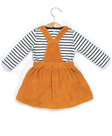 Ensemble robe + haut bébé fille Jaune ocre 4 - vertbaudet enfant 