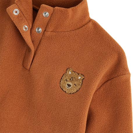 Sweat-shirt bébé en polaire moka Marron 4 - vertbaudet enfant 