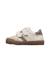 Baskets bébé fille en cuir et daim riby à scratch Blanc-beige-marron 3 - vertbaudet enfant 